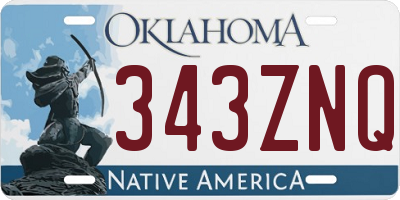 OK license plate 343ZNQ