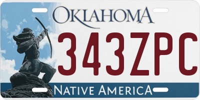 OK license plate 343ZPC