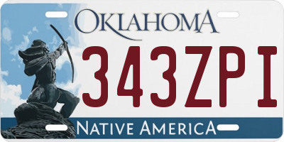 OK license plate 343ZPI