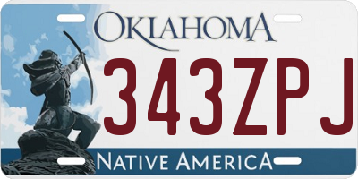 OK license plate 343ZPJ