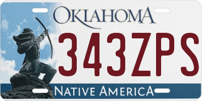 OK license plate 343ZPS
