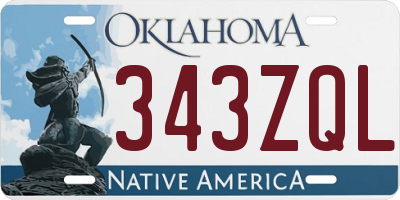 OK license plate 343ZQL