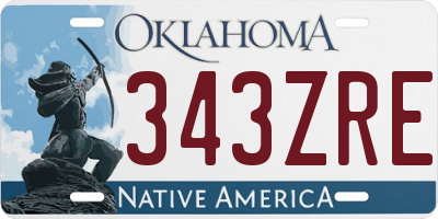 OK license plate 343ZRE