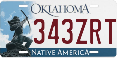 OK license plate 343ZRT