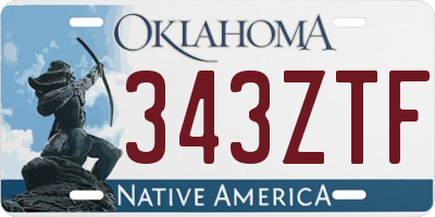 OK license plate 343ZTF