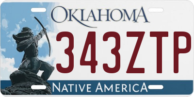 OK license plate 343ZTP
