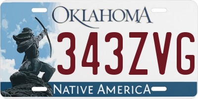 OK license plate 343ZVG