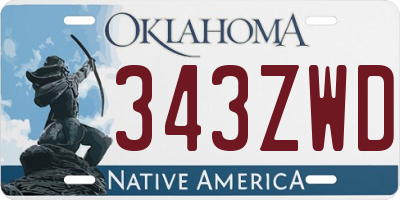 OK license plate 343ZWD