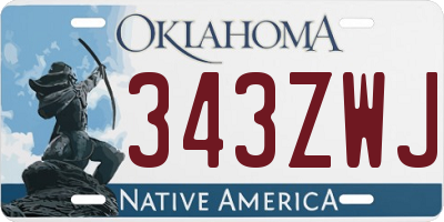 OK license plate 343ZWJ