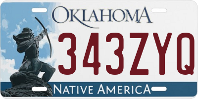 OK license plate 343ZYQ