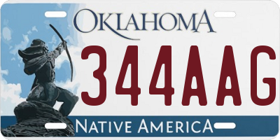 OK license plate 344AAG