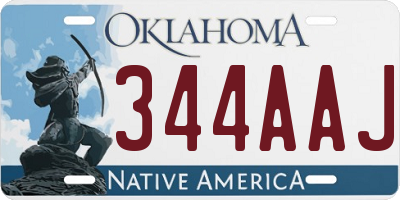 OK license plate 344AAJ