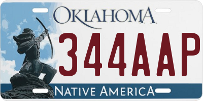 OK license plate 344AAP