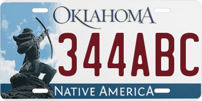 OK license plate 344ABC