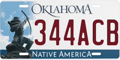 OK license plate 344ACB