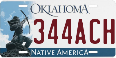 OK license plate 344ACH