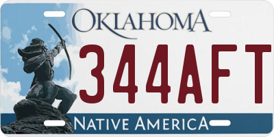 OK license plate 344AFT