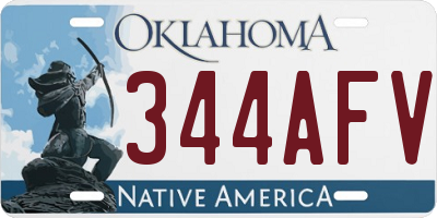 OK license plate 344AFV
