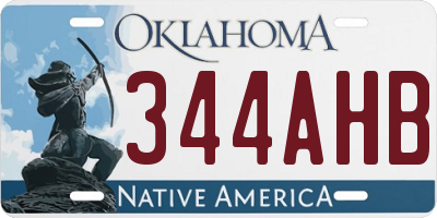 OK license plate 344AHB