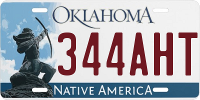 OK license plate 344AHT