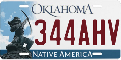 OK license plate 344AHV