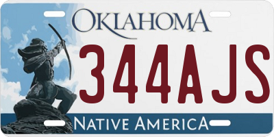 OK license plate 344AJS