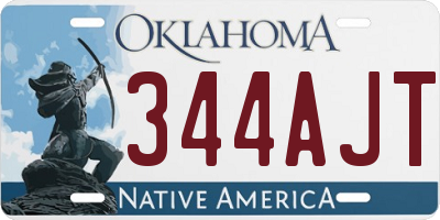 OK license plate 344AJT