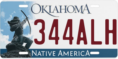 OK license plate 344ALH