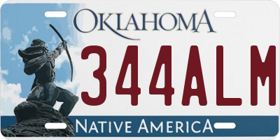 OK license plate 344ALM