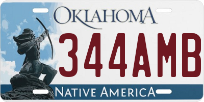 OK license plate 344AMB