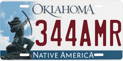 OK license plate 344AMR