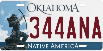 OK license plate 344ANA