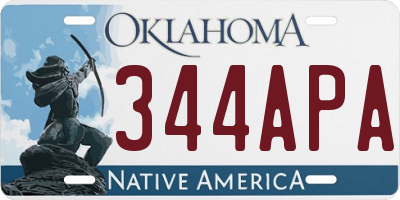 OK license plate 344APA