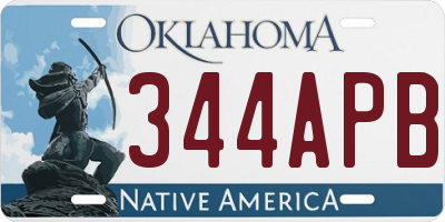 OK license plate 344APB