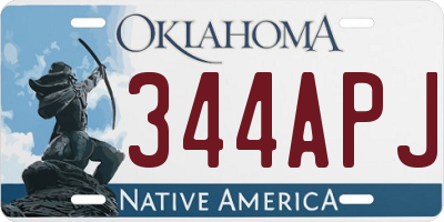 OK license plate 344APJ