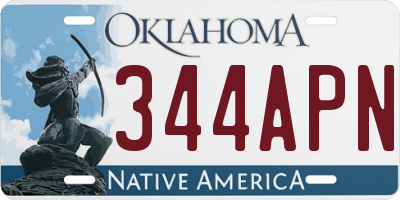 OK license plate 344APN