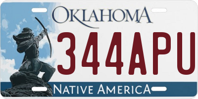 OK license plate 344APU