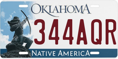 OK license plate 344AQR