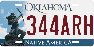 OK license plate 344ARH