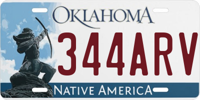 OK license plate 344ARV