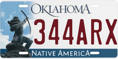 OK license plate 344ARX