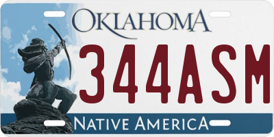 OK license plate 344ASM