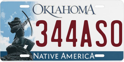 OK license plate 344ASO