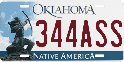 OK license plate 344ASS