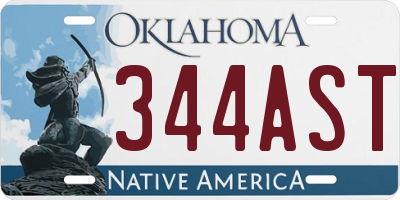 OK license plate 344AST