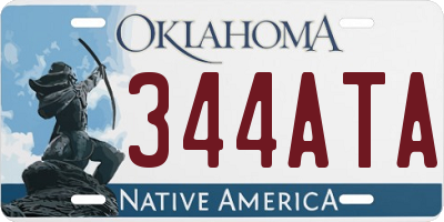 OK license plate 344ATA