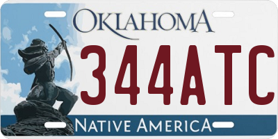 OK license plate 344ATC