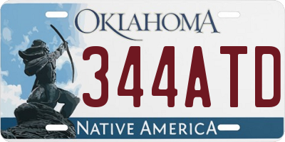 OK license plate 344ATD