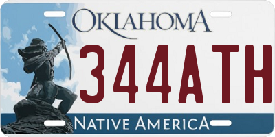 OK license plate 344ATH