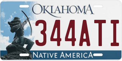 OK license plate 344ATI